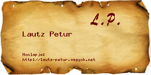 Lautz Petur névjegykártya